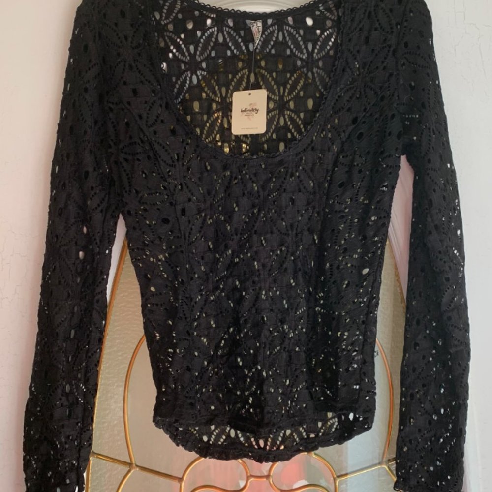 Free People Lace Pullover